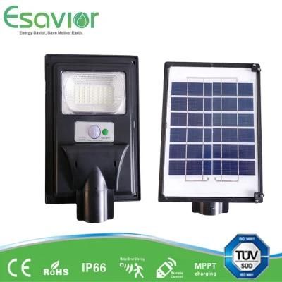 Esavior 30W All in One LED Outdoor Solar Street/Road/Garden Light with Panel and Lithium Battery