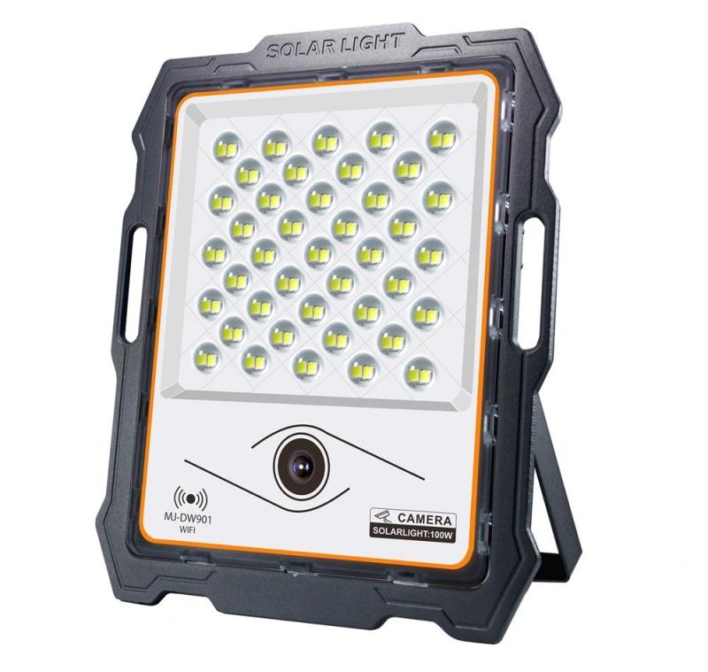 Yaye 2021 Hottest Sell IP65 Outdoor Waterproof 100W Camera Solar Security Flood Street Light with Available Watt: 100W/200W/300W/400W 1000PCS Stock Each Watt