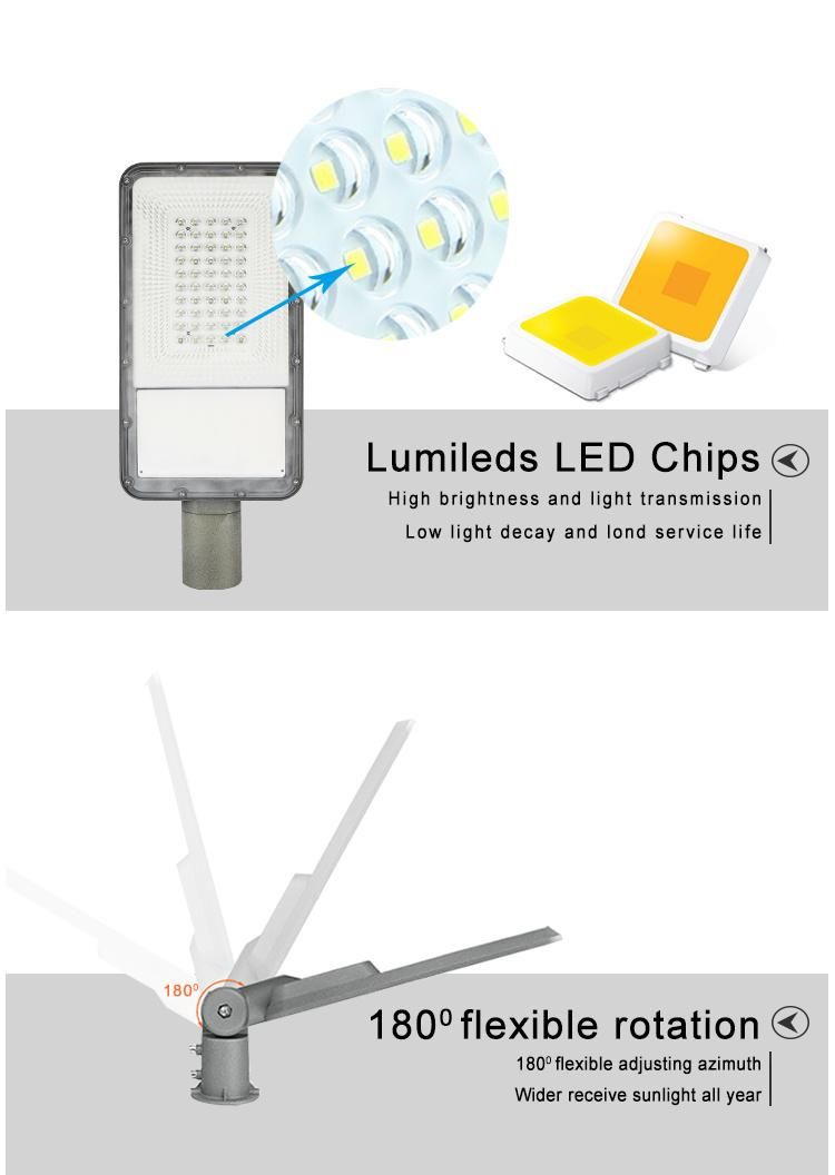 High Quality 30W 60W 100W Solar Lamp LED Streetlight IP65 45000 Lumens High Power All in One Integrated Solar Street Light