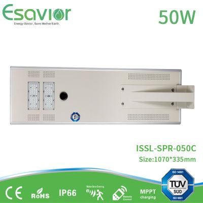 Esavior 50W Solar Powered All in One Integrated LED Solar Street/Garden Light Outdoor Motion Sensor Power Lamp