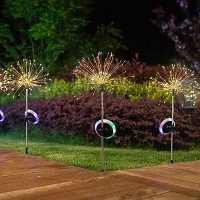 120LED Solar Firework Starburst Light for Garden Decoration Fairy Dandelion Fireworks Lights Solar Holiday Lights for Christmas