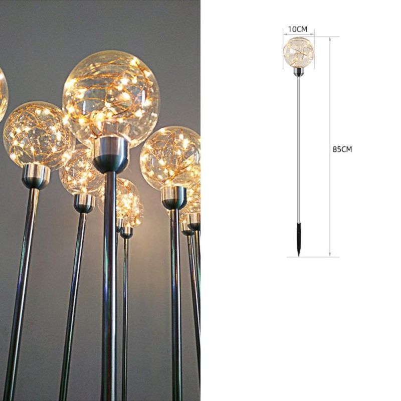 High Quality LED Solar Ball Reed Lamp Outdoor Garden Patio Decoration Waterproof Plug-in Floor Light Wyz19671