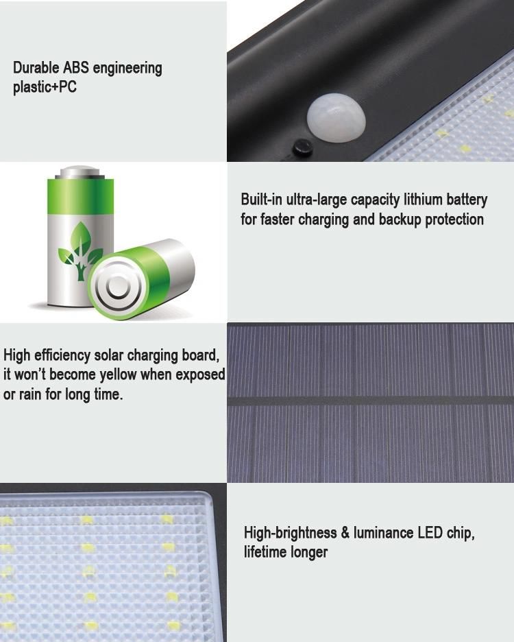 Wholesale New Energy Powered Battery IP65 Waterproof 5.5V SMD2835 Sensor Smart Lamp Solar Wall LED Light