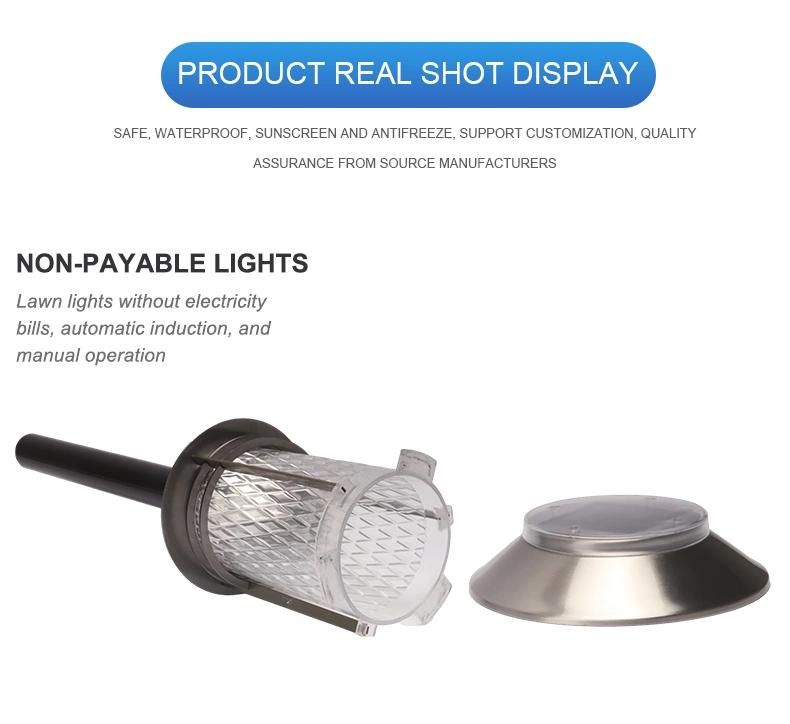 Solar Ground Plug Light LED Stainless Steel Lawn Light