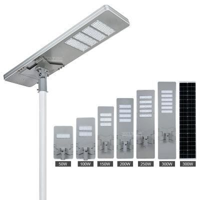 High Power Radar Motion Sensor Outdoor All in One Solar LED Street Light 50W