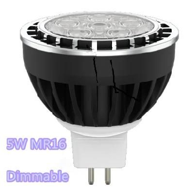 50000 Hour Life-Time Dimmable 5W MR16 LED Spotlight