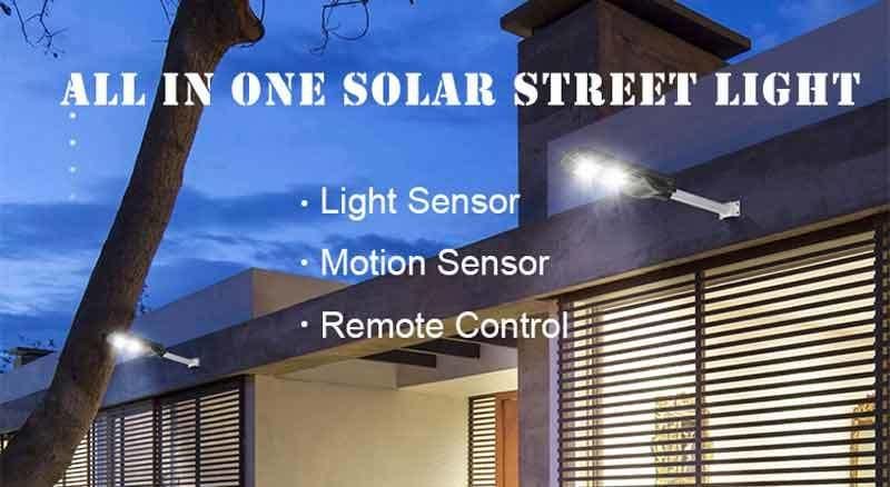 All in One Solar Panel Street Lamp Outdoor Road LED Solar Street Light 50W 100W 150W 200W