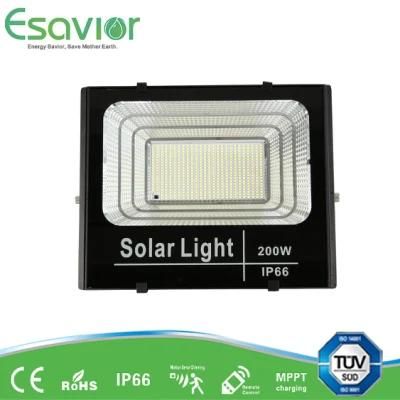 Esavior Solar Powered 200W All in Two LED Solar Flood/Street/ Garden/Outdoor Security Light with IP67