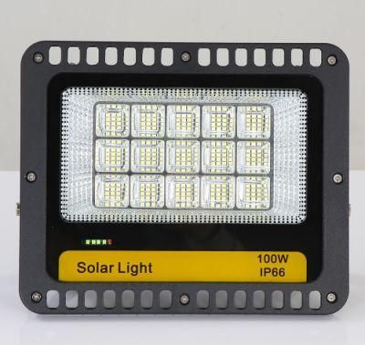 Yaye 2021 Hot Sell Factory Price New Design 100W LED Solar Flood Garden Lighting with Remote Controller