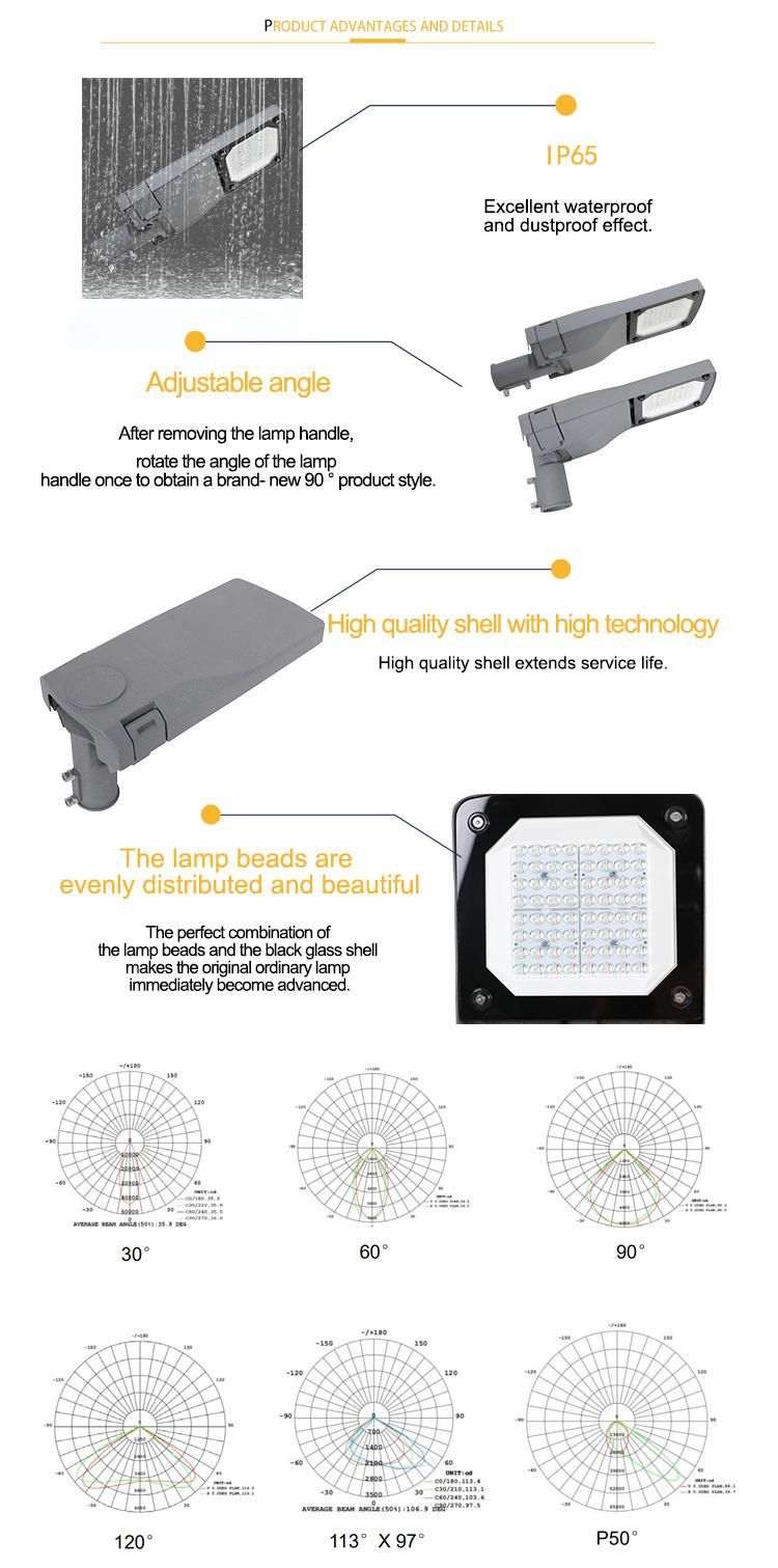 5 Years Warranty Street Lamp Lighting 50W LED Street Light