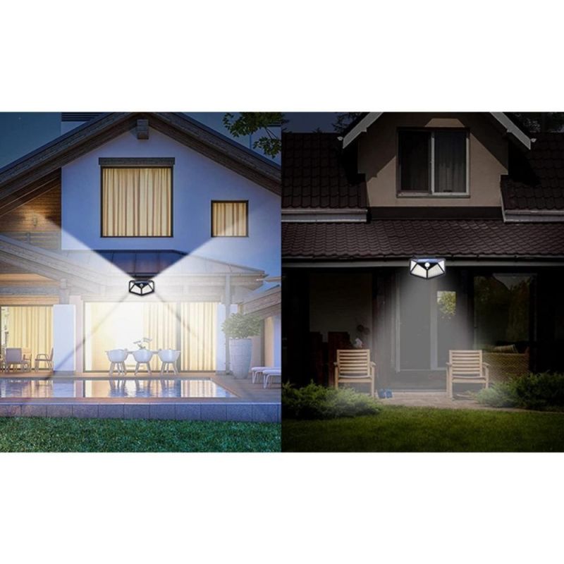 100 LED Solar Sensor Wall Light Waterproof Outdoor Garden Lamp 3 Modes Wyz20510