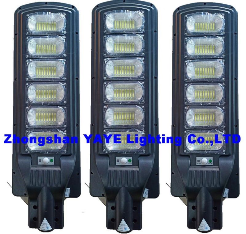 Yaye 2021 Best Price 50W/100W/150W/200W/250W/300W Solar Road Street Garden Lamp with Control Modes: Light +Time + Rador Sensor + Remote Controller