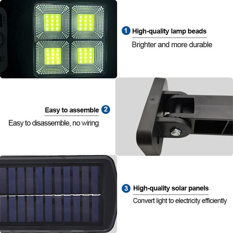 Rechargeable Wireless LED Solar Pillar Light Solar Powered Outdoor Solar Street Light
