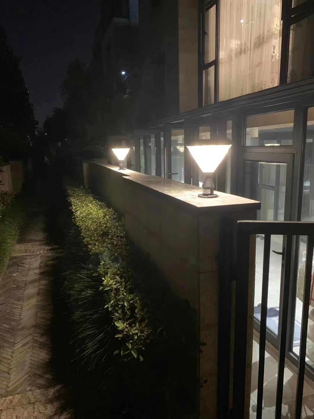 Gate Outside Post Bollard Walkway IP65 Solar Garden Pillar Light