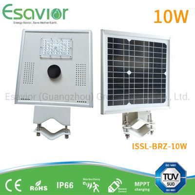 ESAVIOR Ce RoHS IP68 All in One 10W Solar LED Street Garden Sensor Light