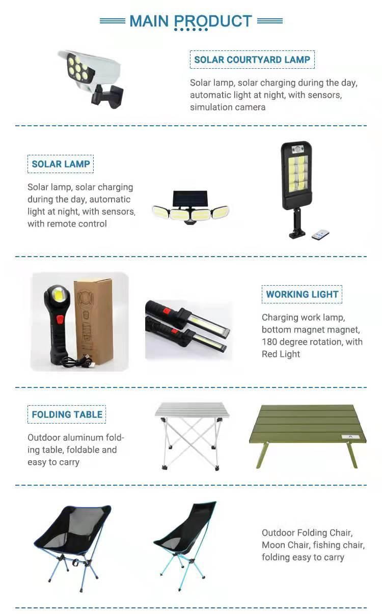 Rechargeable Wireless LED Solar Pillar Light Solar Powered Outdoor Solar Street Light