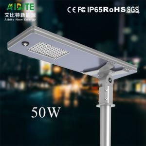50W Galvanized Steel Outdoor Solar LED Street Lamp