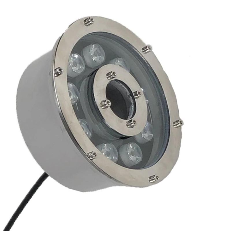 DMX512 Control Module RGB 9W Round Underwater LED Lights DC 24V Outdoor Pond Lamps Fountain Lamp