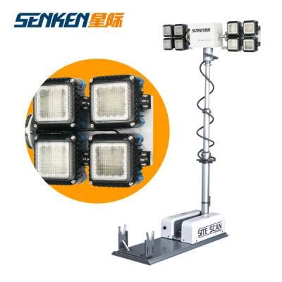 Vehicle Roof Mount Move Lighting Tower 4000W Lamps