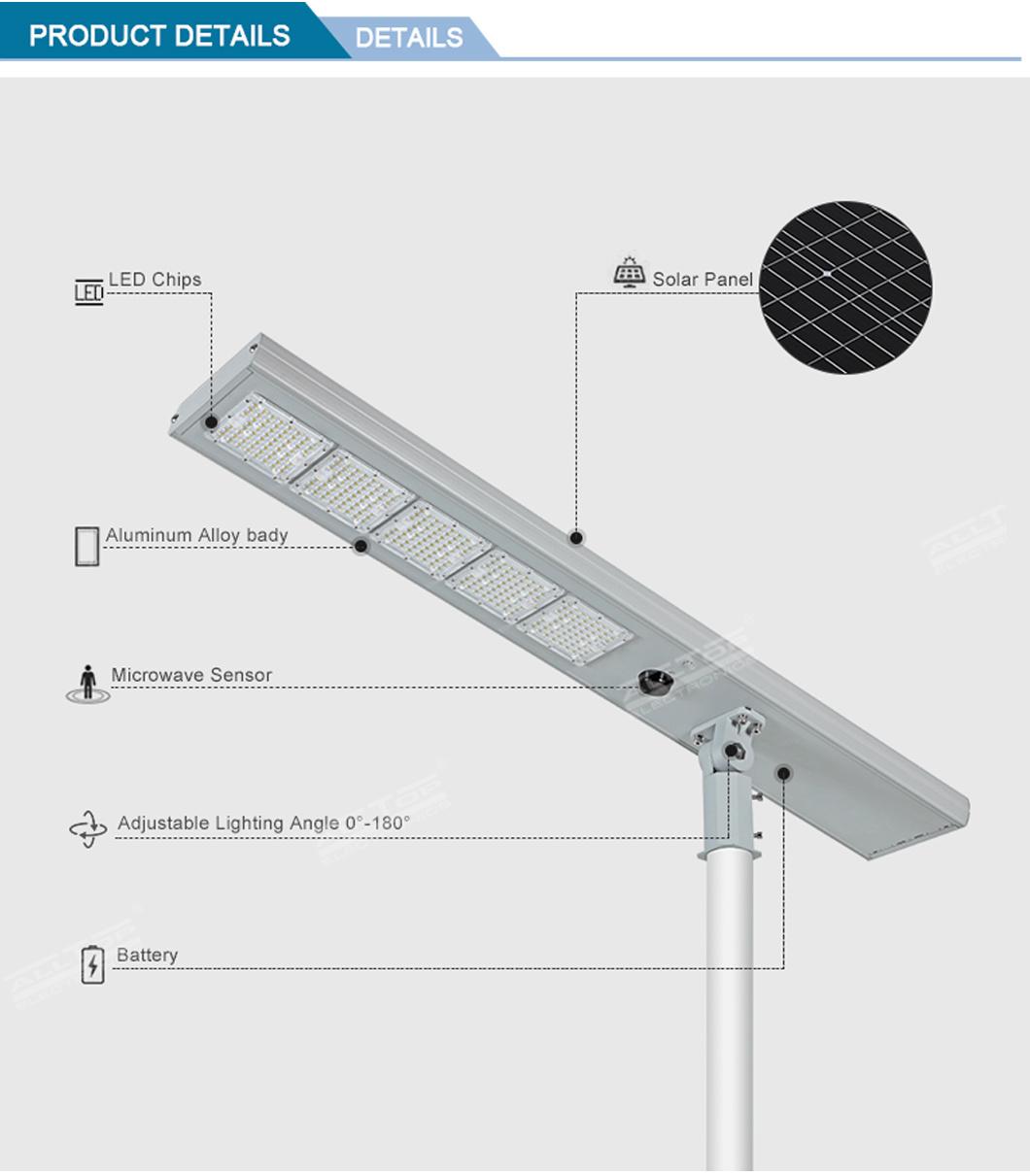 China Supplier IP65 Waterproof Outdoor SMD 120 180 240 W All in One Integrated LED Solar Street Lamp