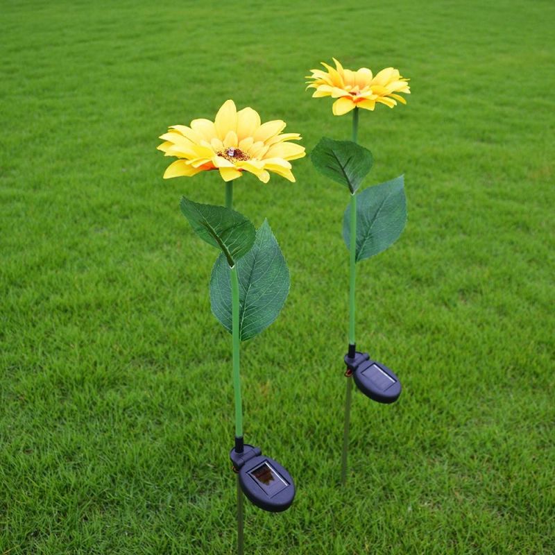 26 Inches Sunflower Garden Solar Light Decoration for Outdoor Backyard Patio Porch - Set of 2 Wyz16578