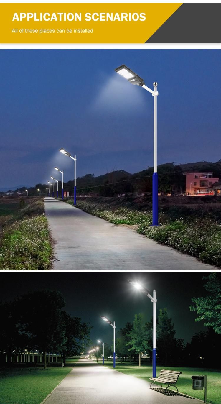 ABS plastic IP65 Waterproof Outdoor 50W 100W 150W 200W 250W 300W Integrated All in One LED Solar Street Light