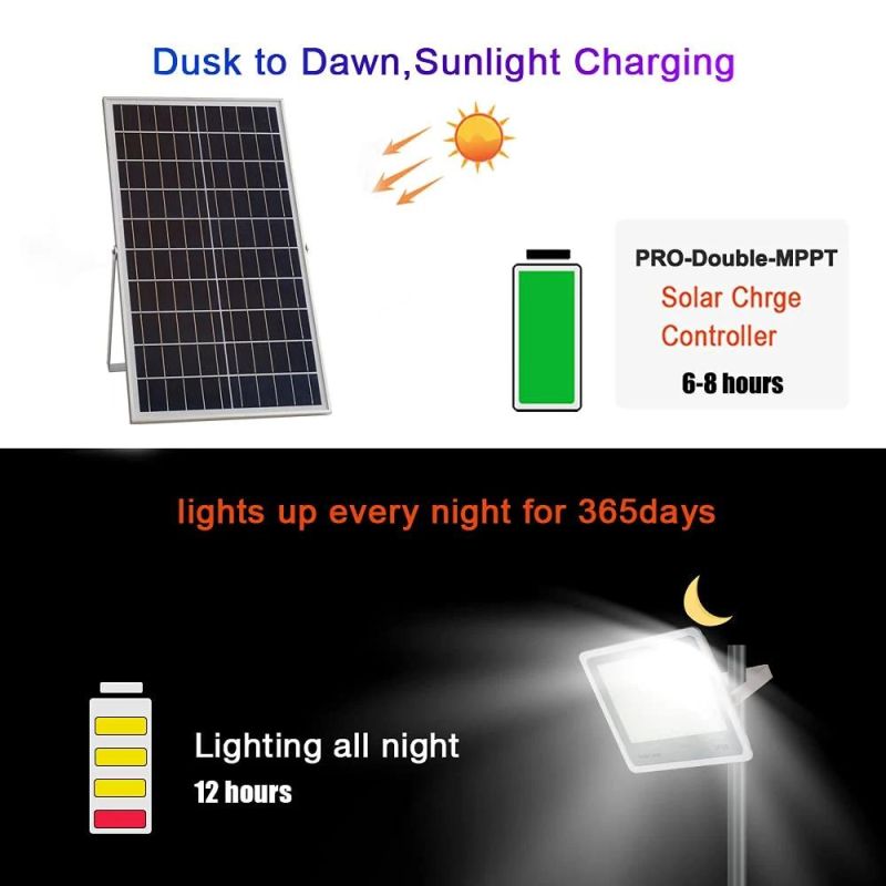 LED Solar Floodlight 10W/20W/30W/50W LED Solar Flood Light with Remove Control