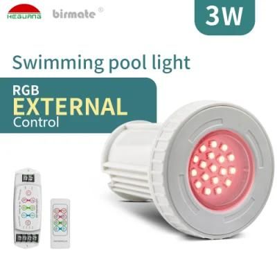 RGB IP68 Structure Waterproof Underwater Swimming Pool 3W LED Swimming Pool Light