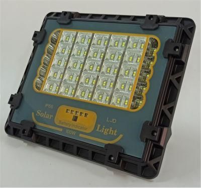 Yaye Hot Sell 50W/100W/150W/200W/300W/400W Solar LED Flood Garden Lighting with Remote Controller