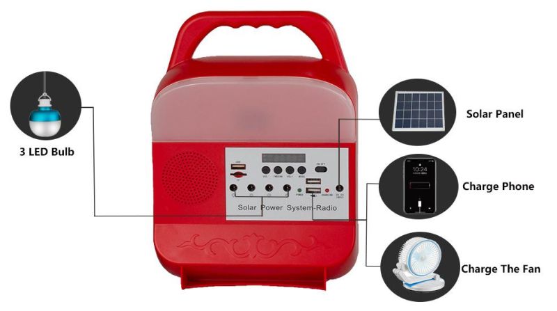 Hot Sale Solar Home Lighting System with Bluetooth