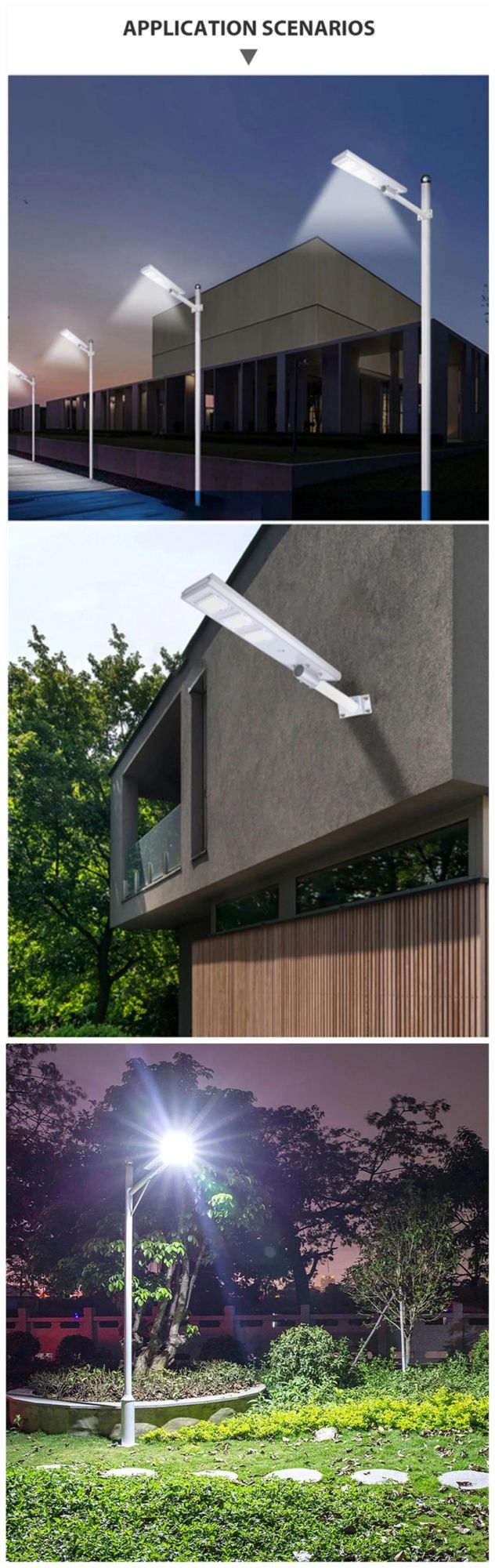 High Quality Waterproof IP65 Outdoor Lighting 50W 100W 150W 200W All in One LED Solar Street Light