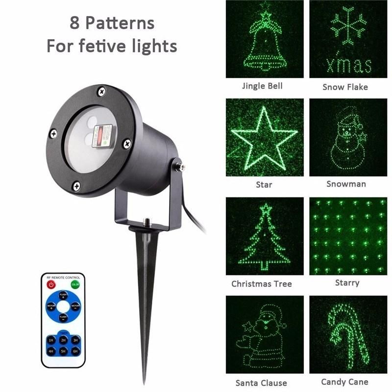 Christmas Laser Projector 8 Patterns Outdoor Laser Light