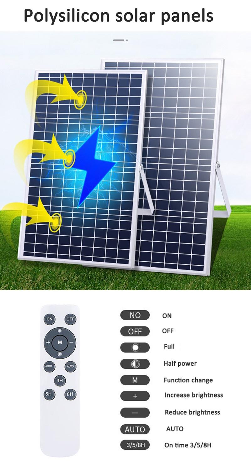 Hairolux Wholesale High Quality IP65 Solar Powered Remote Outdoor Floodlight 100W 200W 300W LED Solar Flood Light