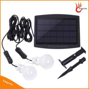 6V Solar Panel Powered Solar LED Bulb Solar Outdoor Light with 2 Bulb