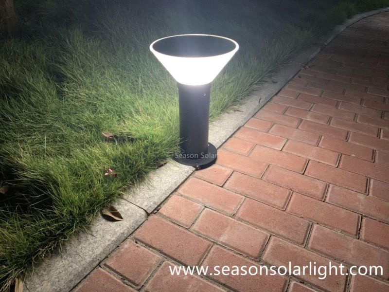 Bright LED Lighting Fixture 5W Solar Cell Lamp Outdoor Garden Solar Pillar Lamp with LED Light