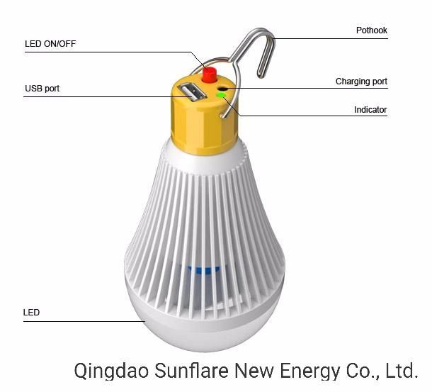 New Model Hanging Solar Light Lamp Lantern Bulbs with USB SL02