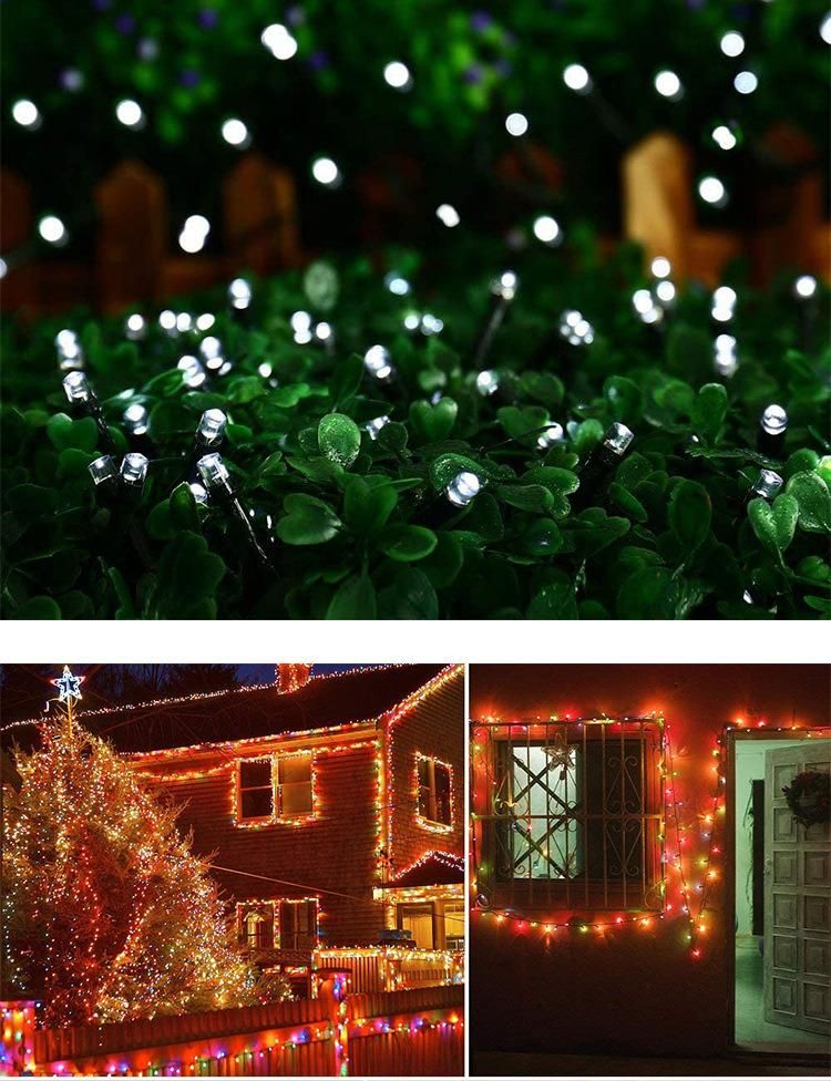 Garden Outdoor Waterproof Christmas Light Solar String Lights for Patio Holiday Garland Waterproof Fairy Xmas Lights for Outdoor Indoor Waterproof Fairy Xmas