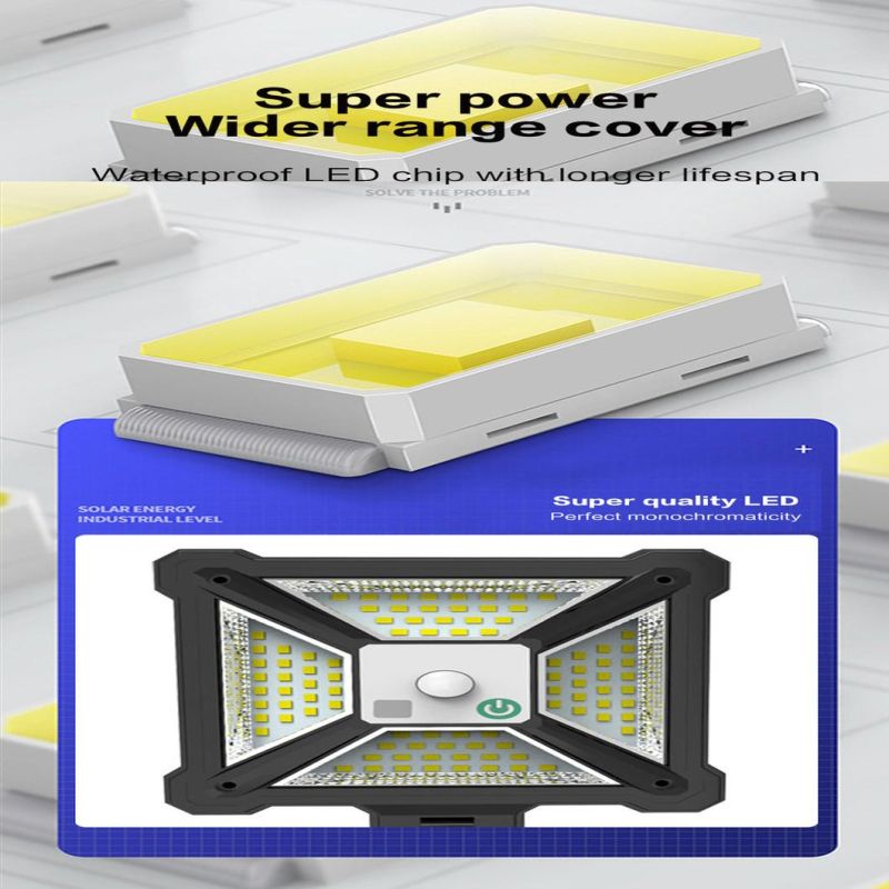 High-End LED Solar Motion Sensor Wall Light 6 Bulb 0.2W SMD LED Solar LED Wall Light with PIR Sensor