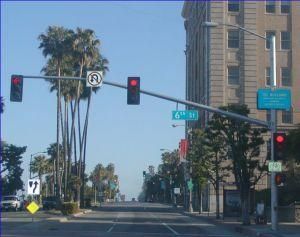 Single Arm 6-15m Street Traffic Signal Light Column