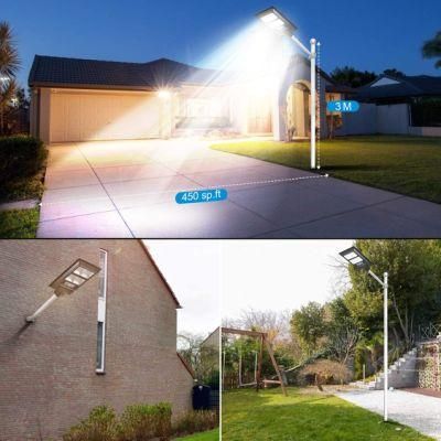 Pack Solar Street Light, 4000lm LED Solar Power Street Lamp Outdoor Dusk to Dawn for Parking Lot, Yard, Garage and Garden
