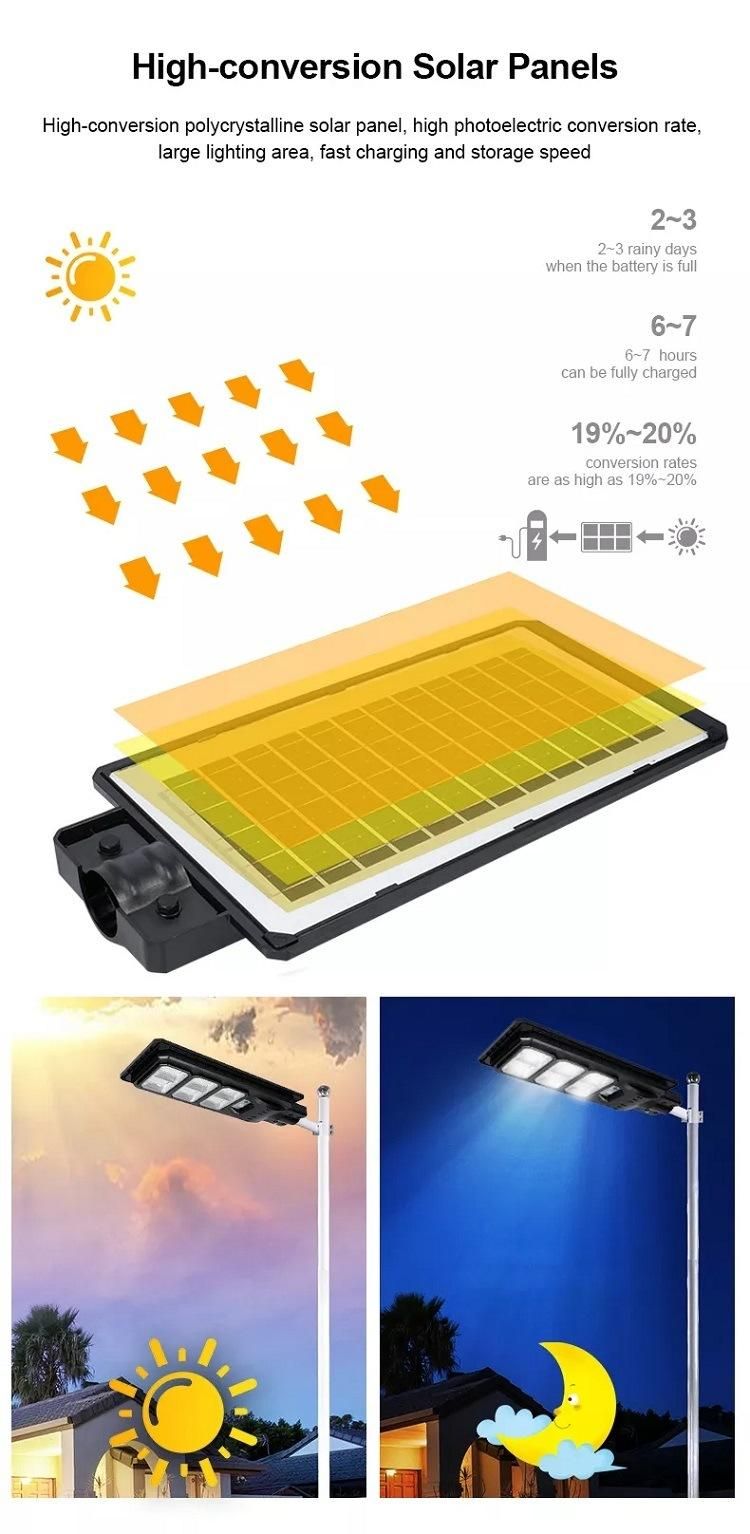 High Brightness Infrared Motion Sensoring IP65 Solar LED Street Light Garden Light