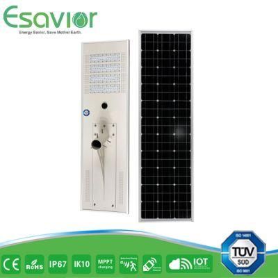 TUV Certified 5W-200W Waterproof 181lpw Integrated All in One LED Solar Powered Street Grarden Light for 5m~12m Poles IP67 Ik10 CE RoHS