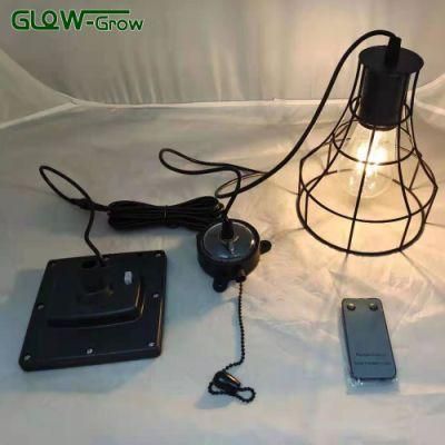 Patio Use Solar Powered Pendant Lamp Hanging Light with Remote Control