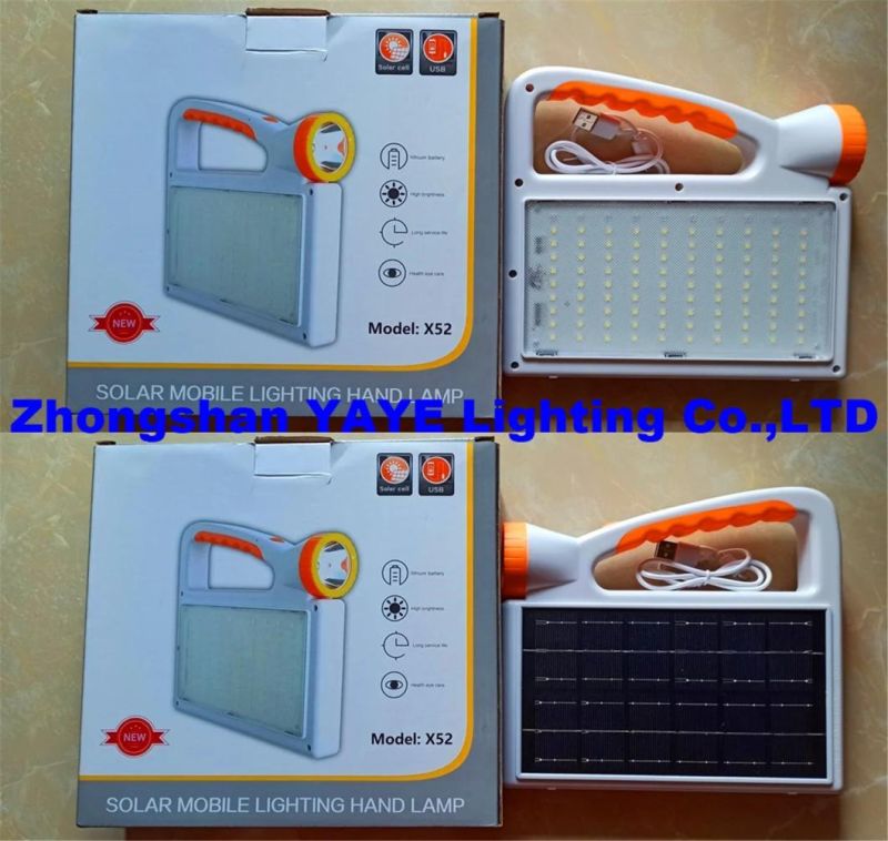 Yaye Hottest Sell 100W Solar LED Rechargeable Portable Multifunctional Spot Light for Mobile Charger with 1000PCS Stock