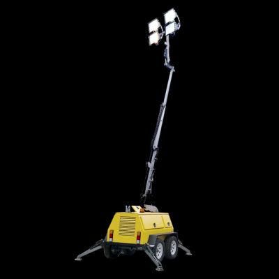 Mining Camping Emergency Portable Mobile Tower Light with Diesel Power
