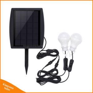 Two LED Bulbs Lamp Indoor Solar Powered Light for Garden Camping