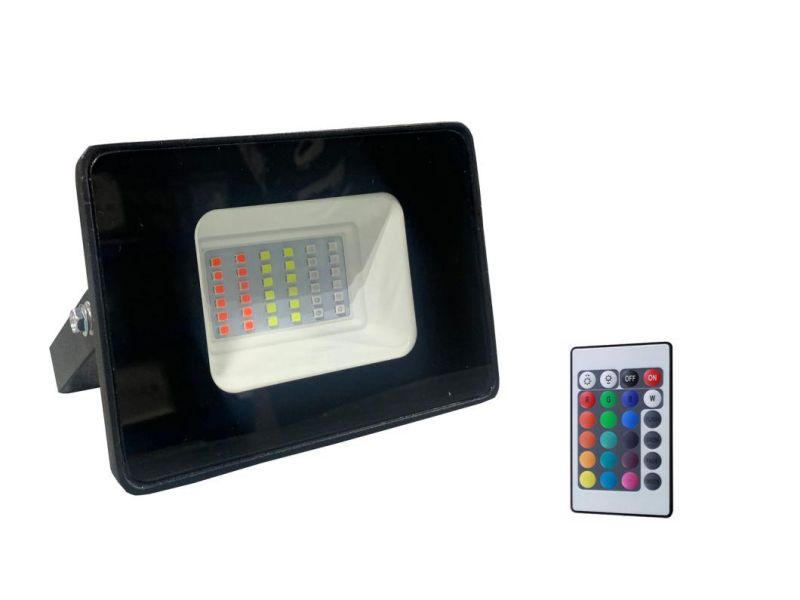 30W RGB LED Flood Light Remote Contral LED Outdoor Flood Lamp, Waterproof LED Outdoor Lighting
