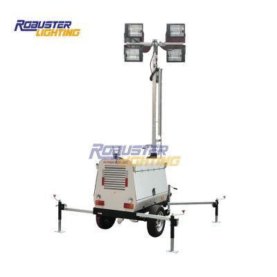 9m Dual Hand Operated Telescopic Mast Portable Light Tower