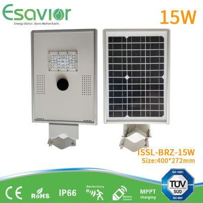 15W All in One Integrated Solar LED Street Light Flood Outdoor Lamp LED Solar Garden Lighting