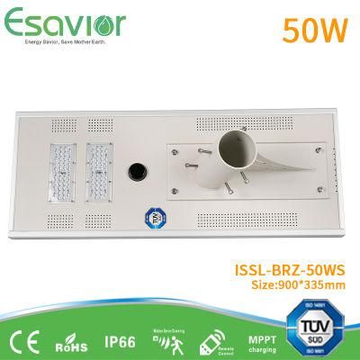5000 Lumen Outdoor All in One Integrated Solar LED Lighting Street Light with 3 Years Manufacturer Warranty